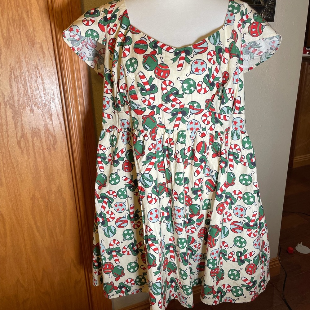NWOT ModCloth Candy Cane Holiday dress!